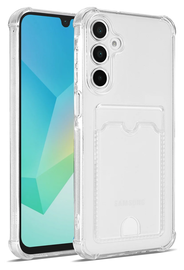 Samsung Galaxy A17 Hoesje Dun TPU met Pasjeshouder Back Cover Transparant afbeelding