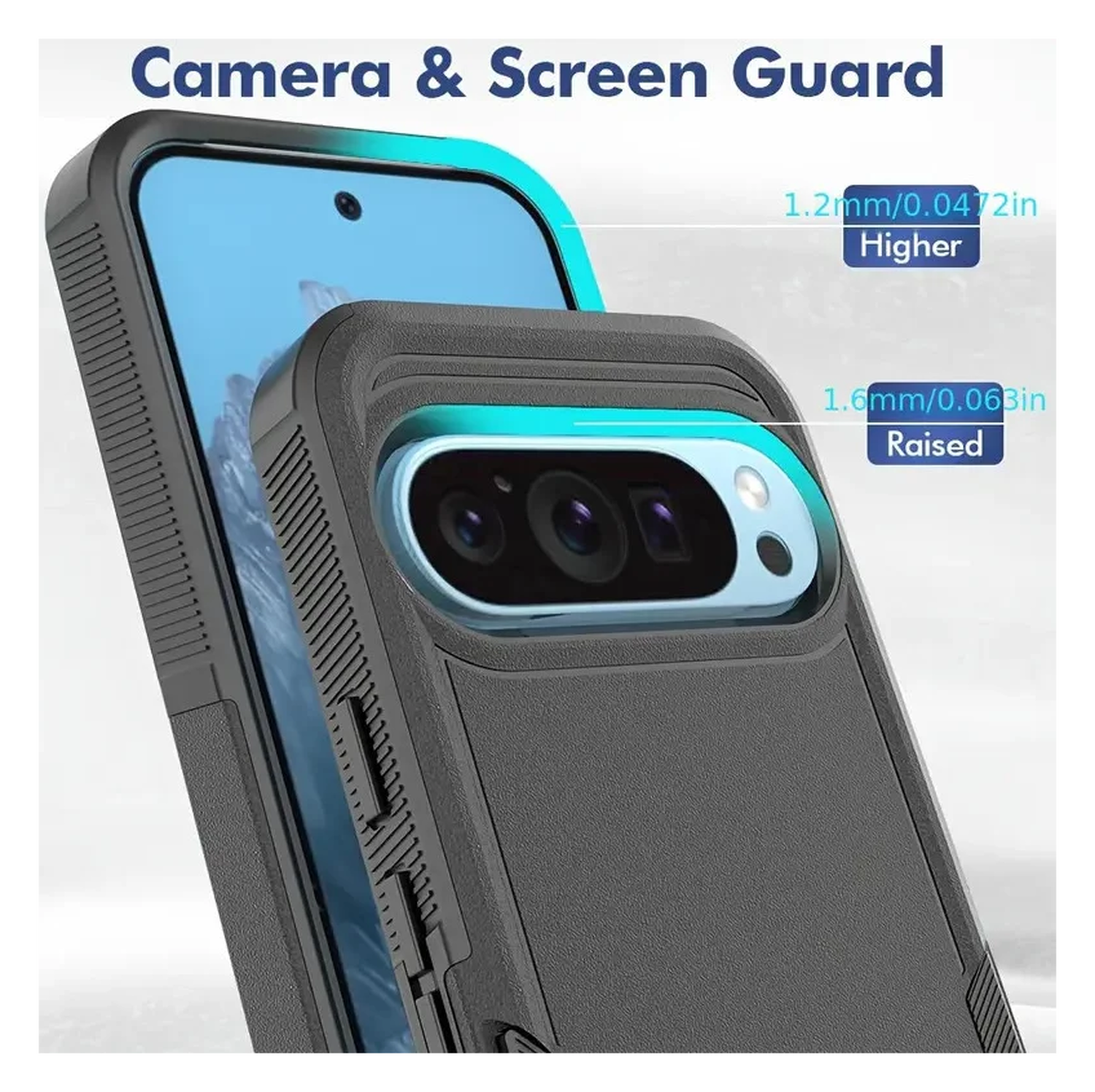 Google Pixel 10 / 10 Pro Hoesje Schokbestendige Hardcase Back Cover Zwart afbeelding 3
