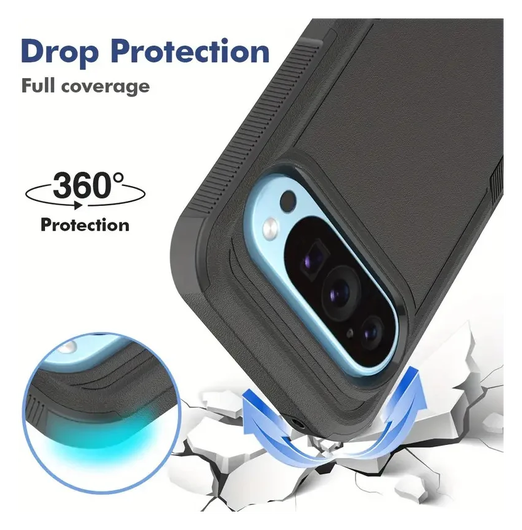 Google Pixel 10 / 10 Pro Hoesje Schokbestendige Hardcase Back Cover Zwart afbeelding 2