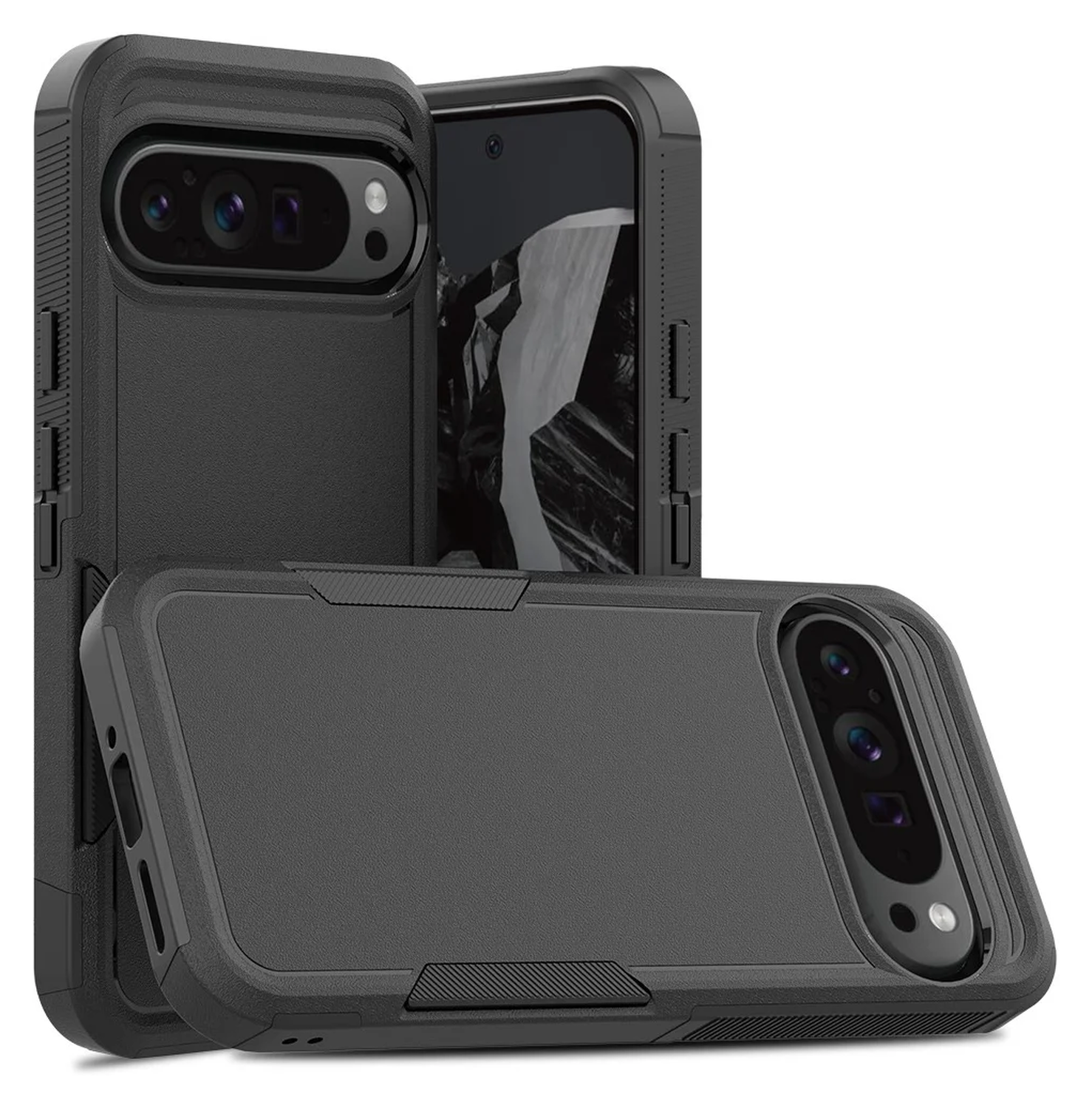 Google Pixel 10 Pro XL Hoesje Schokbestendige Hardcase Back Cover Zwart afbeelding 1