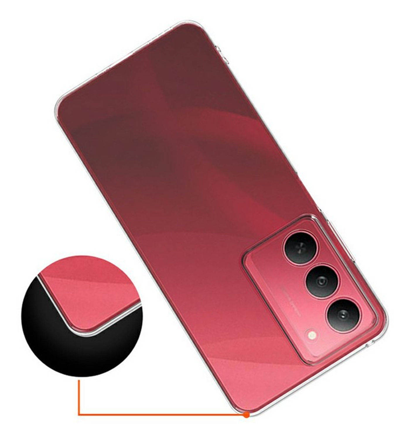 Realme 14X Hoesje Dun TPU Back Cover Transparant afbeelding 4