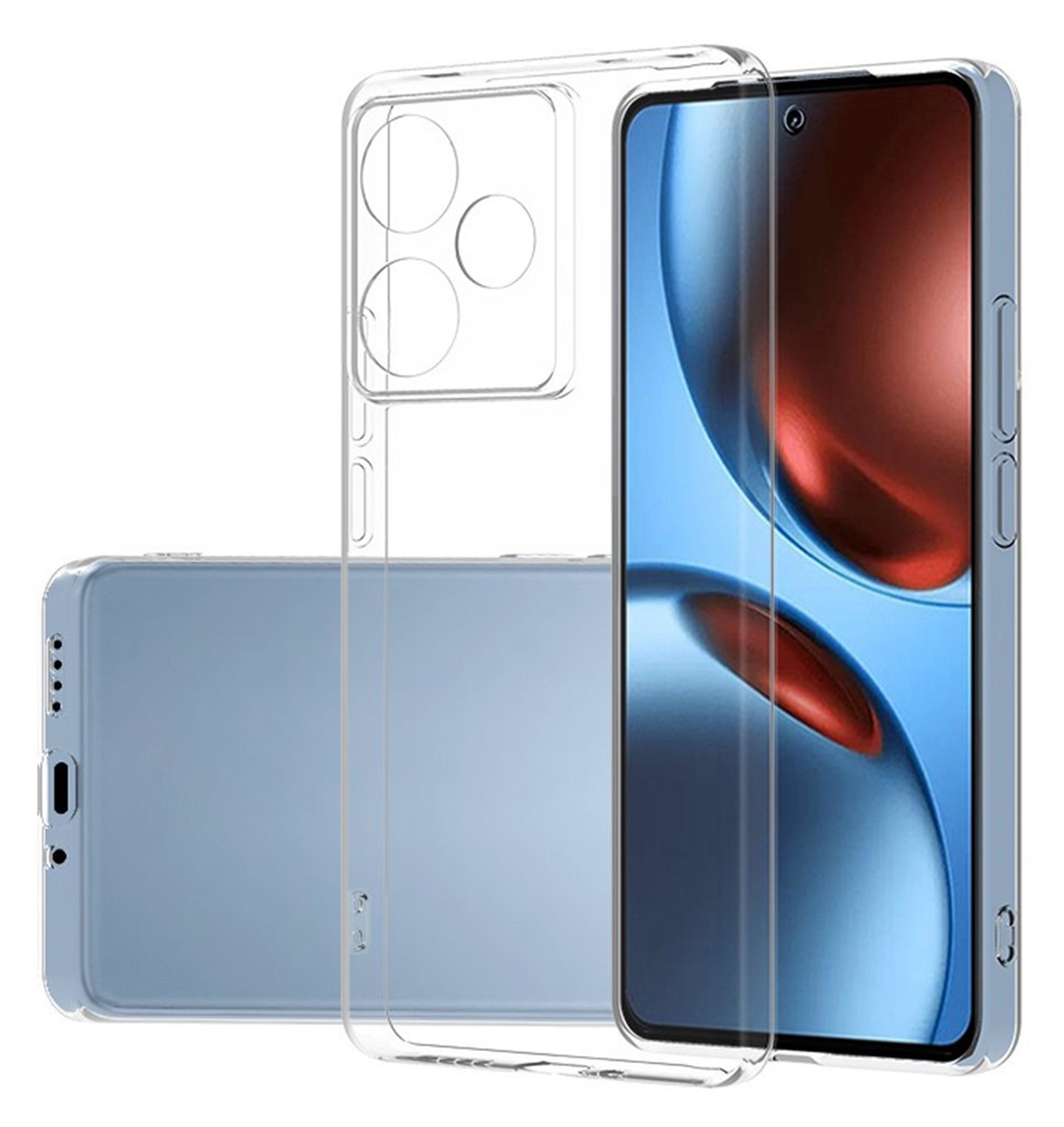 Realme GT 7T Hoesje Dun TPU Back Cover Transparant afbeelding 1