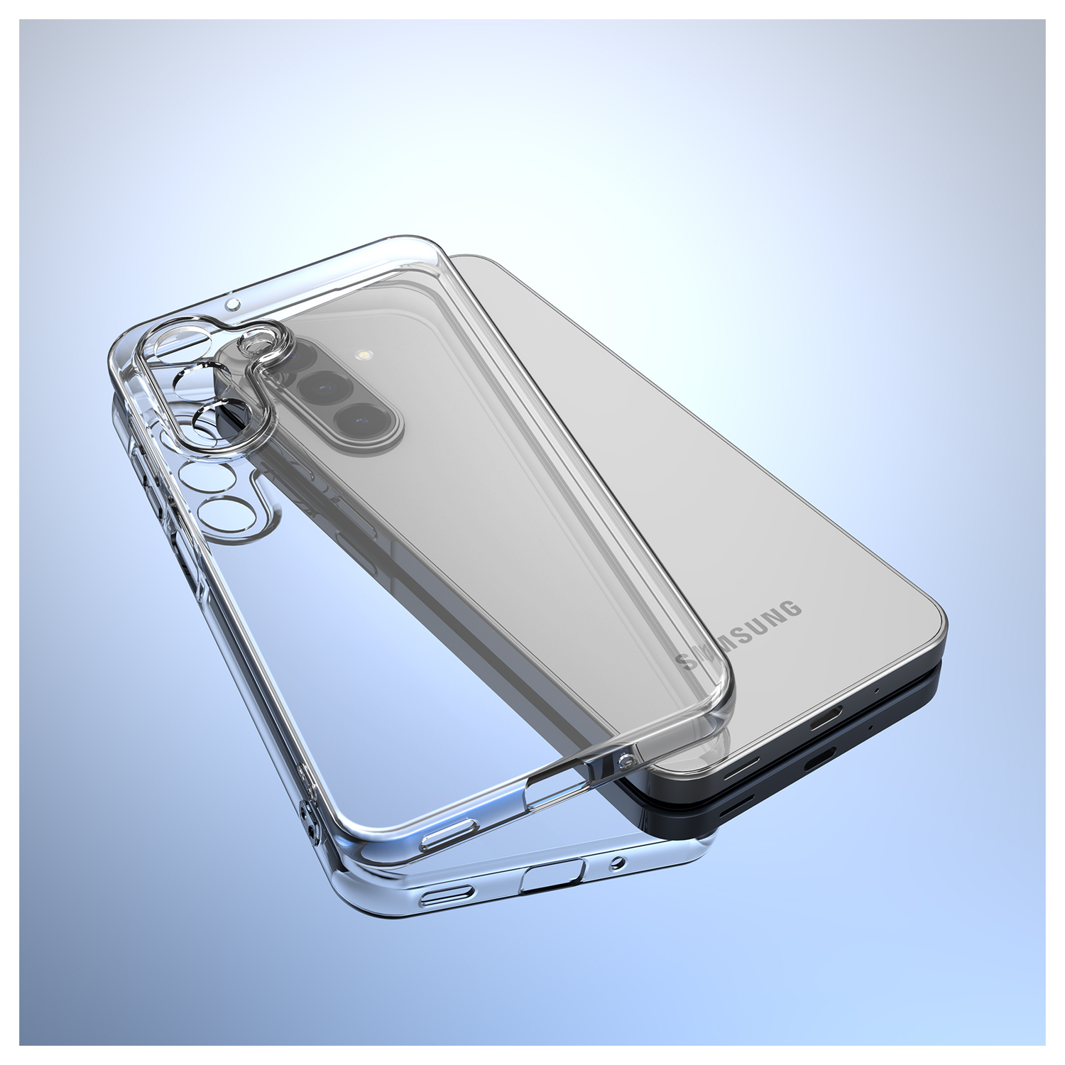 Samsung Galaxy A17 Hoesje Dun TPU Back Cover Transparant afbeelding 3