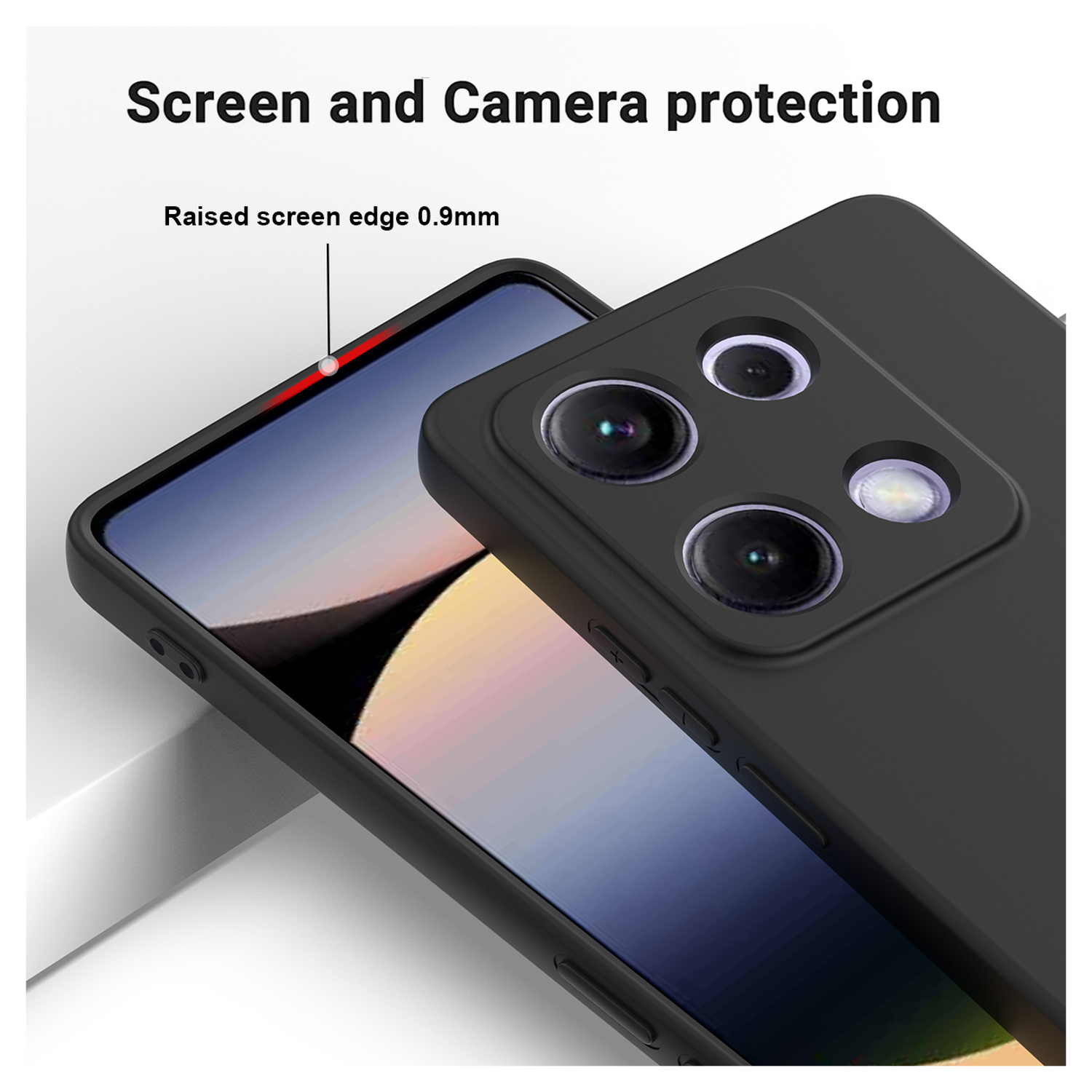 Xiaomi Redmi Note 14S Hoesje Dun TPU Back Cover Matte Zwart afbeelding 4