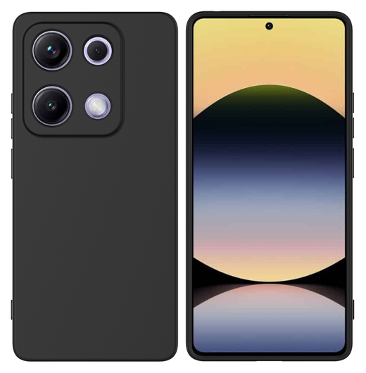 Xiaomi Redmi Note 14S Hoesje Dun TPU Back Cover Matte Zwart afbeelding 1