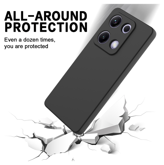 Xiaomi Redmi Note 14S Hoesje Dun TPU Back Cover Matte Zwart afbeelding 3