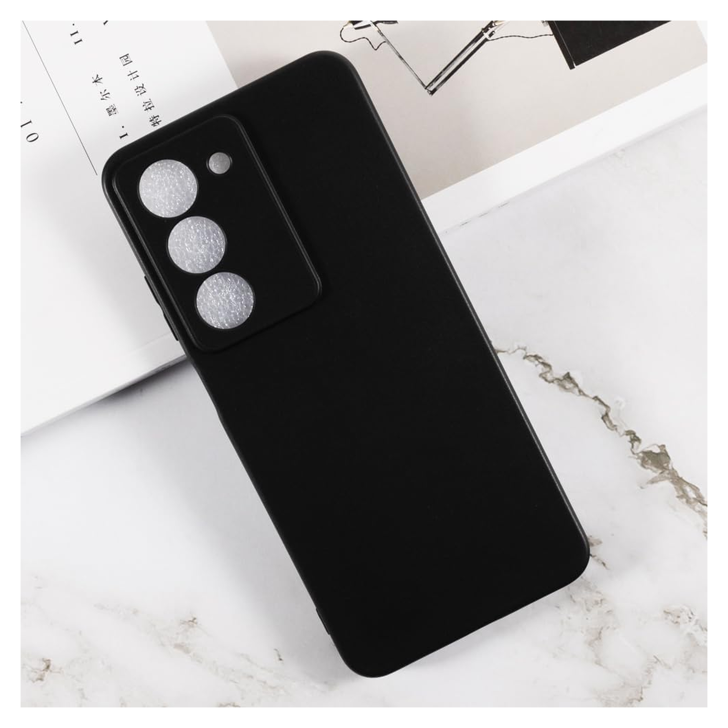 Realme 14X Hoesje Dun TPU Back Cover Matte Zwart afbeelding 4