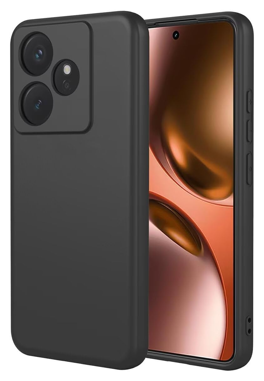 Realme GT 7 Hoesje Dun TPU Back Cover Matte Zwart afbeelding 2