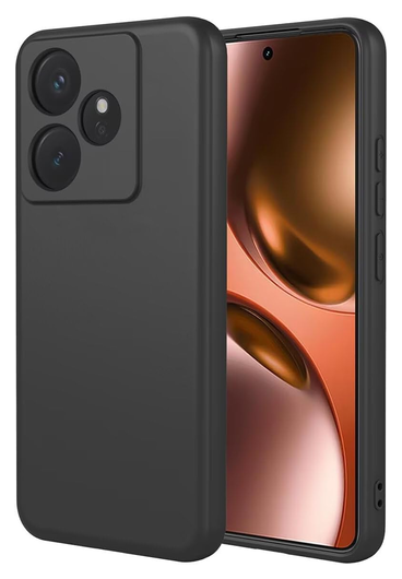 Realme GT 7 Hoesje Dun TPU Back Cover Matte Zwart afbeelding 2