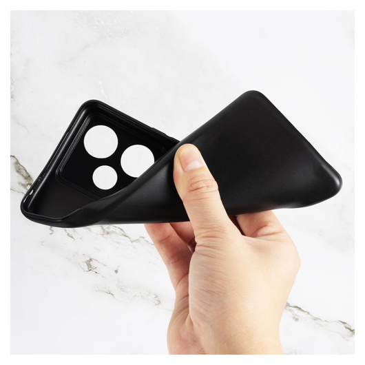 Realme GT 7 Hoesje Dun TPU Back Cover Matte Zwart afbeelding 3