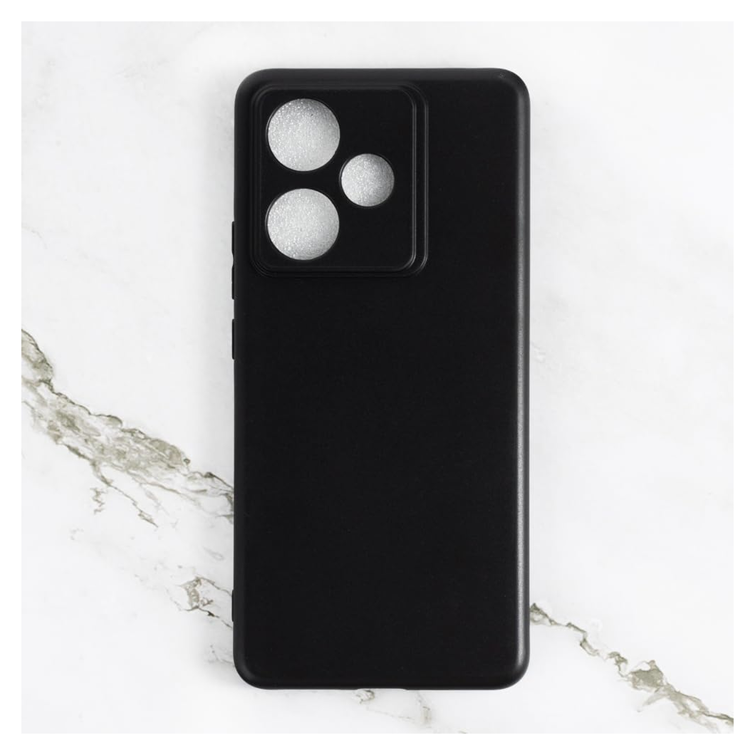 Realme GT 7T Hoesje Dun TPU Back Cover Matte Zwart afbeelding 2