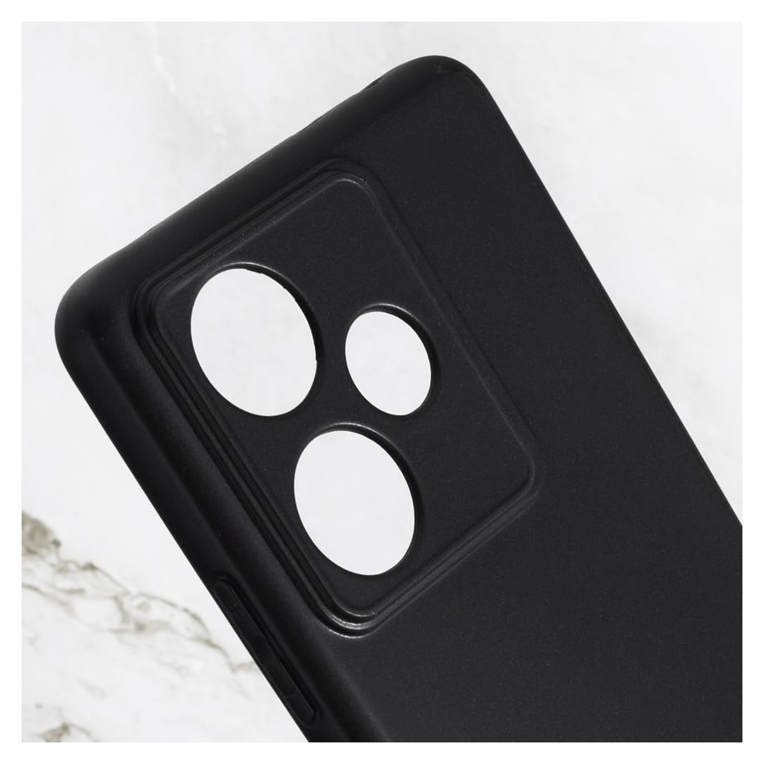 Realme GT 7T Hoesje Dun TPU Back Cover Matte Zwart afbeelding 4