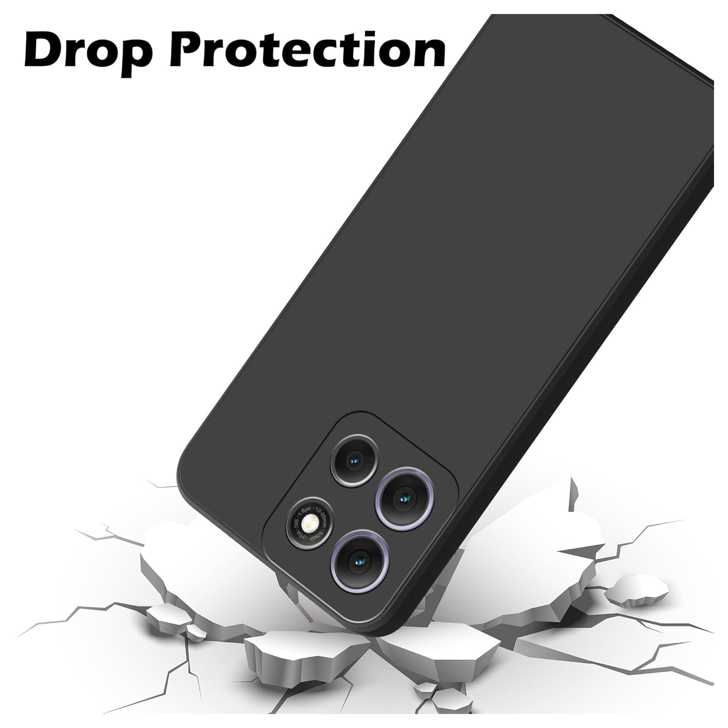 Motorola Moto G86 Hoesje Dun TPU Back Cover Matte Zwart afbeelding 2