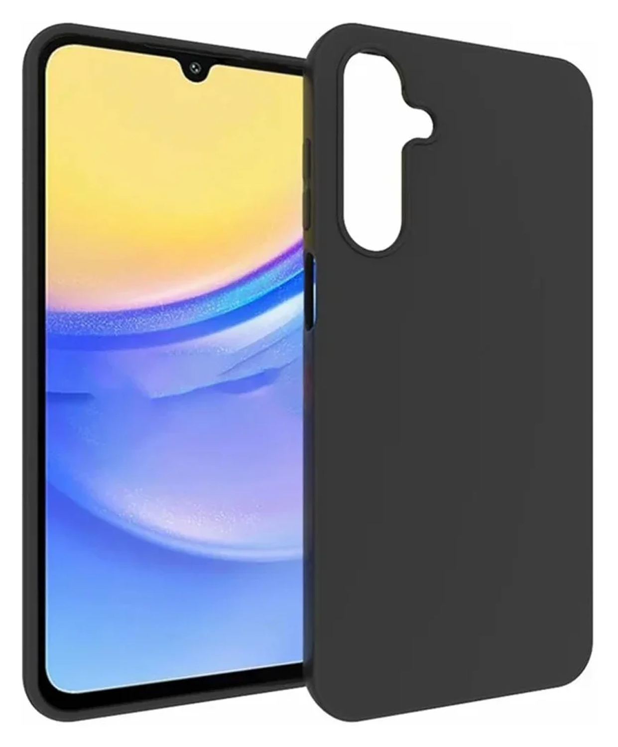 Samsung Galaxy A17 Hoesje Dun TPU Back Cover Matte Zwart afbeelding 1