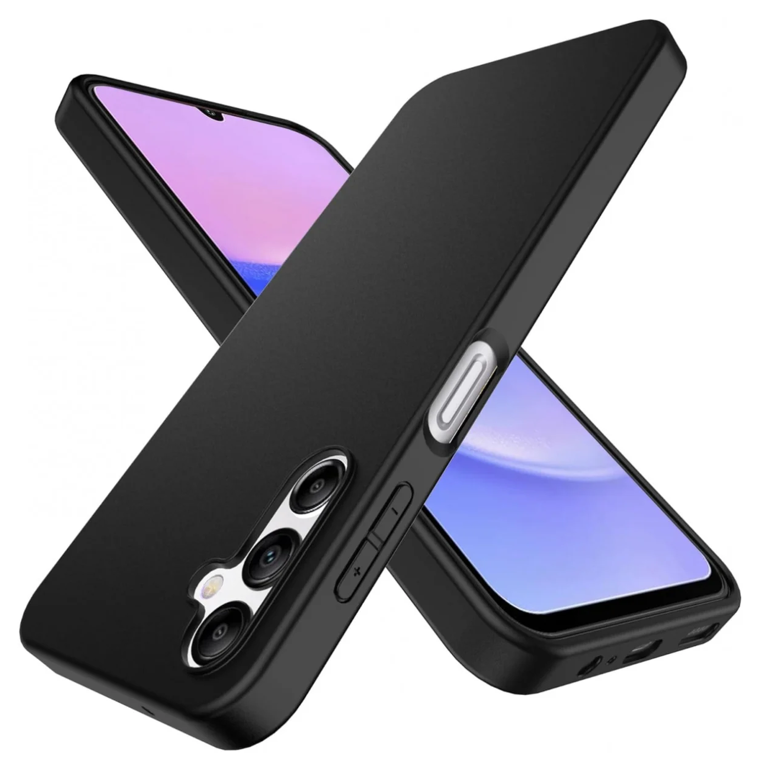 Samsung Galaxy A17 Hoesje Dun TPU Back Cover Matte Zwart afbeelding 2