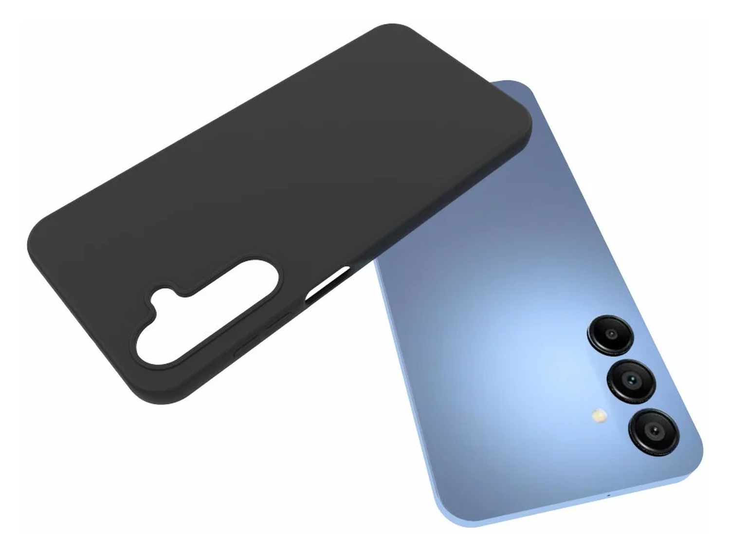Samsung Galaxy A17 Hoesje Dun TPU Back Cover Matte Zwart afbeelding 3