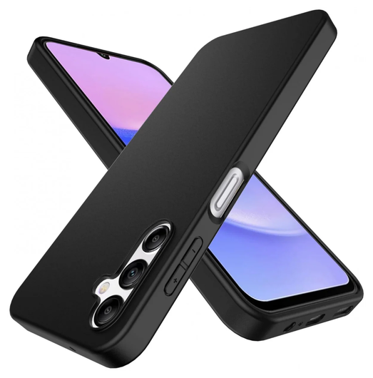 Samsung Galaxy A17 Hoesje Dun TPU Back Cover Matte Zwart afbeelding 2