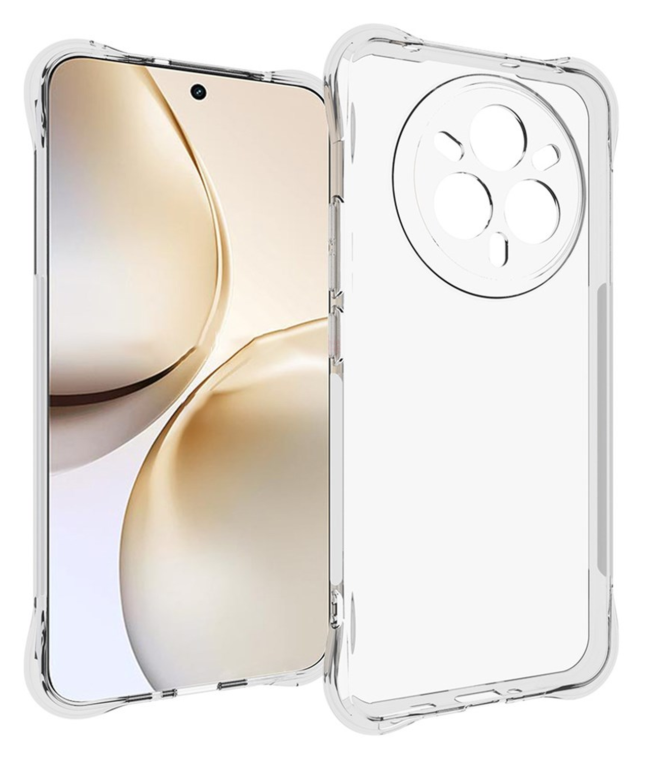 Realme 14 Pro Plus Hoesje Schokbestendig en Dun TPU Back Cover Transparant afbeelding 1
