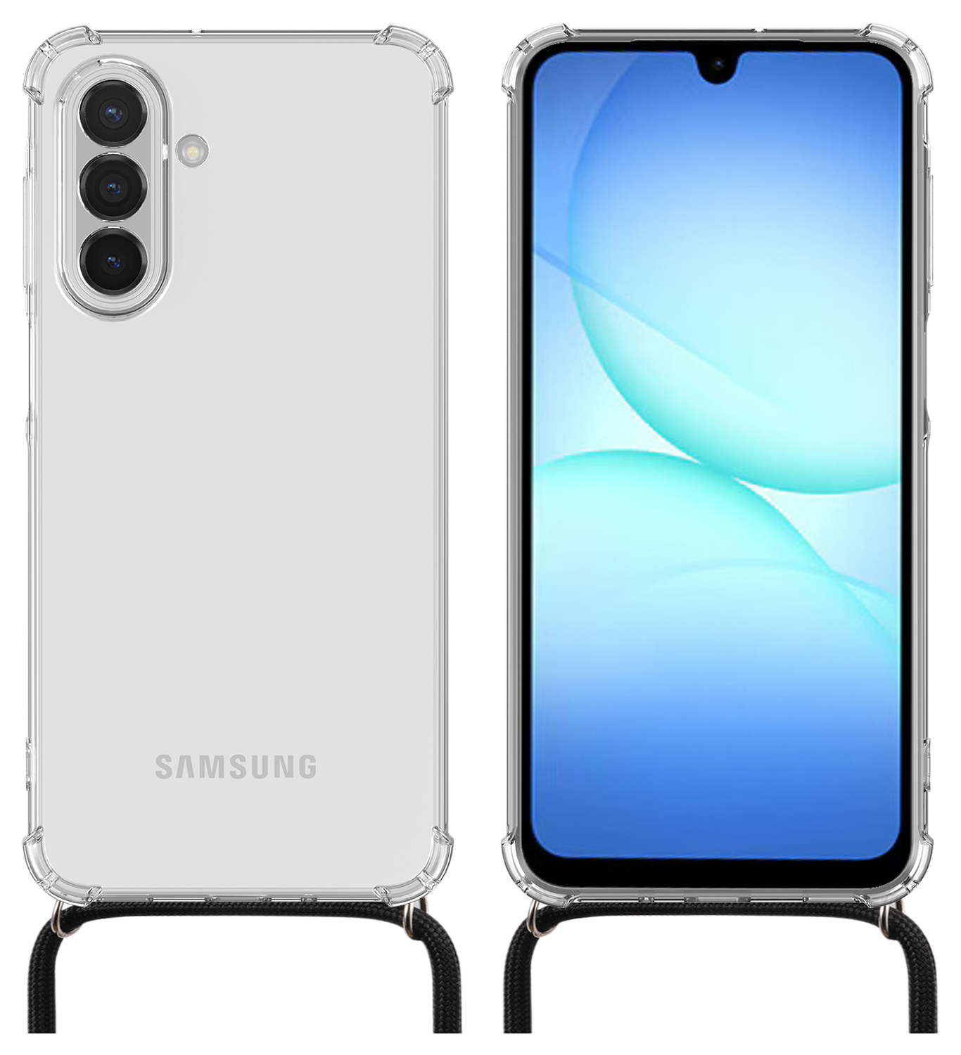 Samsung Galaxy A17 Hoesje met Koord Schokbestendig TPU Transparant afbeelding 15