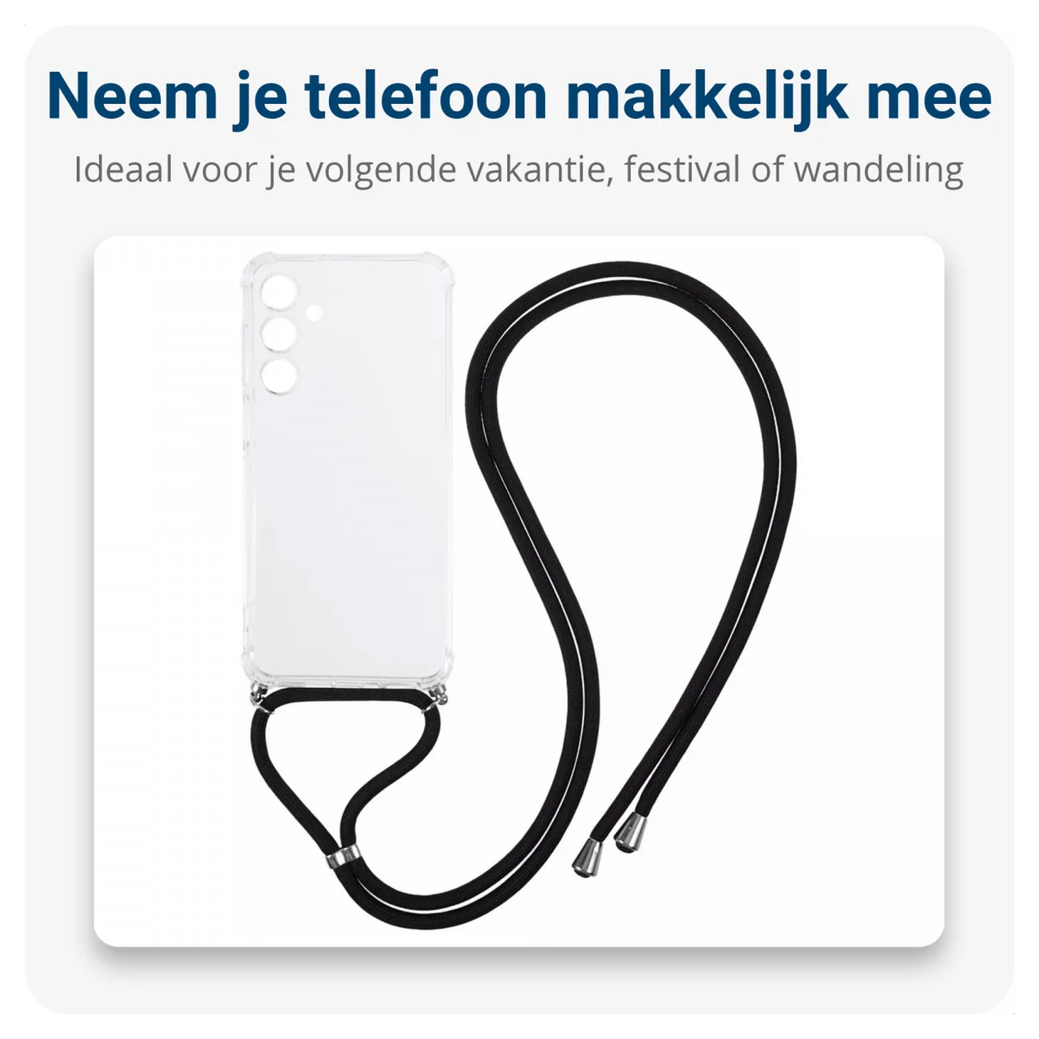 Samsung Galaxy A17 Hoesje met Koord Schokbestendig TPU Transparant afbeelding 5