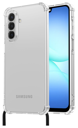 Samsung Galaxy A17 Hoesje met Koord Schokbestendig TPU Transparant afbeelding 2