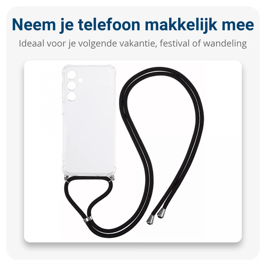 Samsung Galaxy A17 Hoesje met Koord Schokbestendig TPU Transparant afbeelding 5
