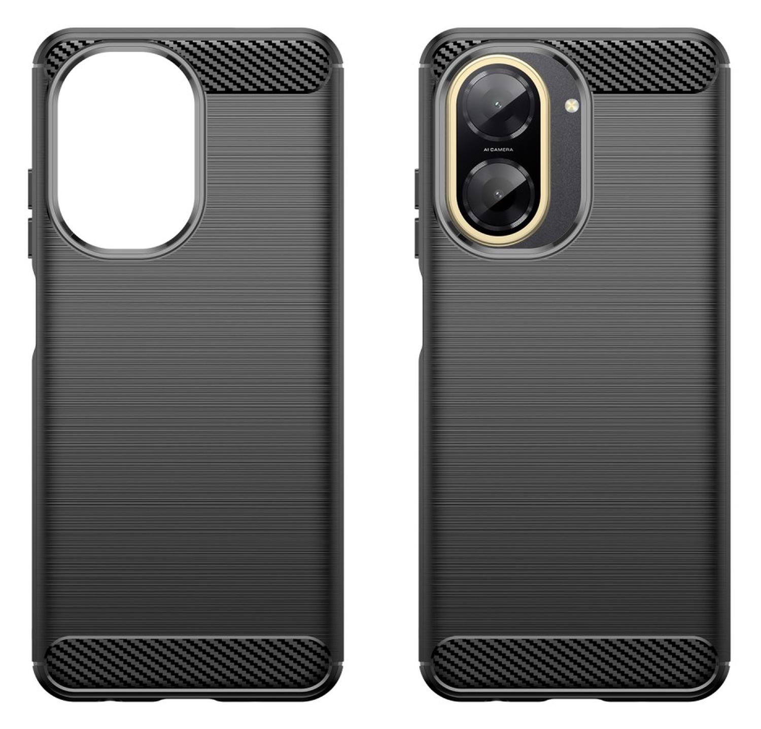 Xiaomi Redmi A5 Hoesje Geborsteld TPU Flexibele Back Cover Zwart afbeelding 2