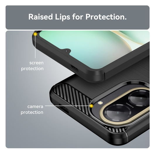 Xiaomi Redmi A5 Hoesje Geborsteld TPU Flexibele Back Cover Zwart afbeelding 7