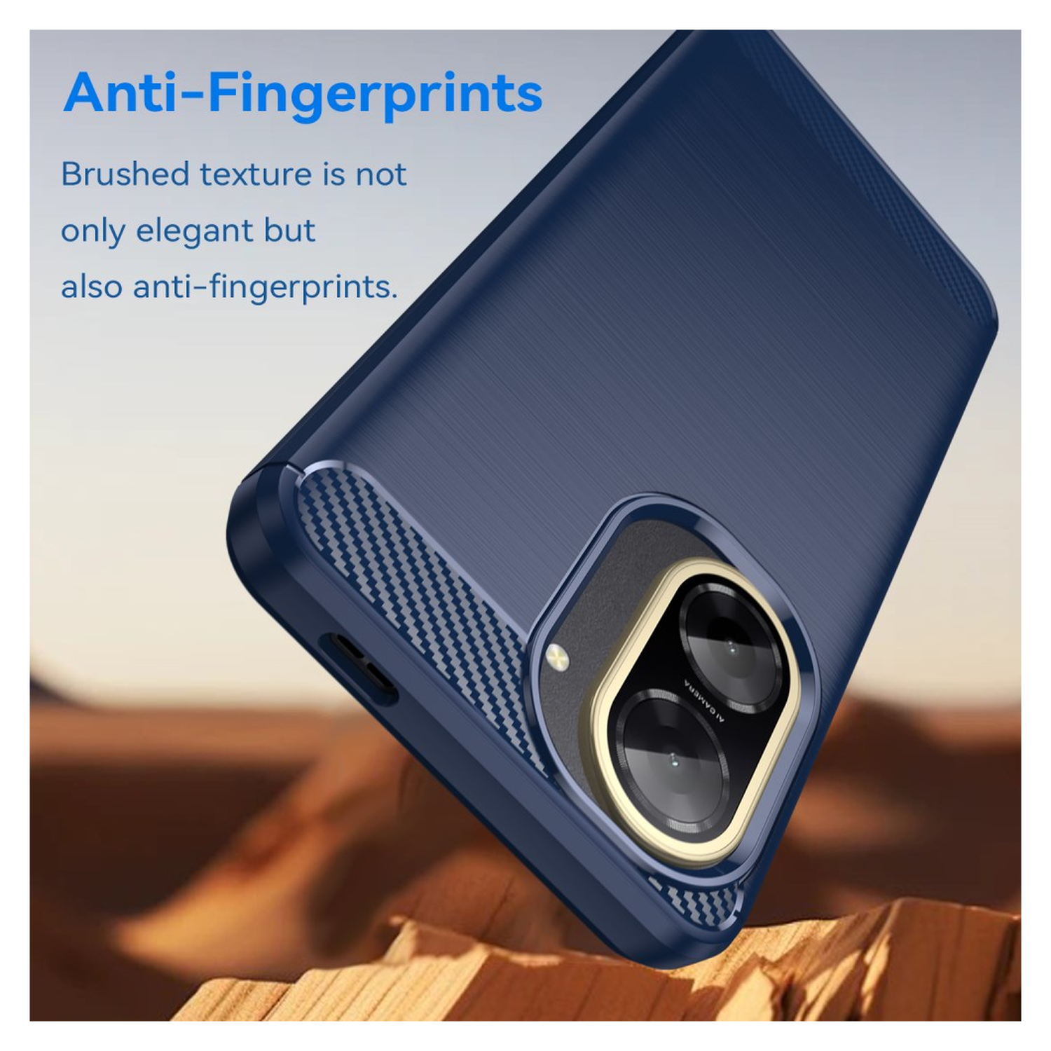 Xiaomi Redmi A5 Hoesje Geborsteld TPU Flexibele Back Cover Blauw afbeelding 4