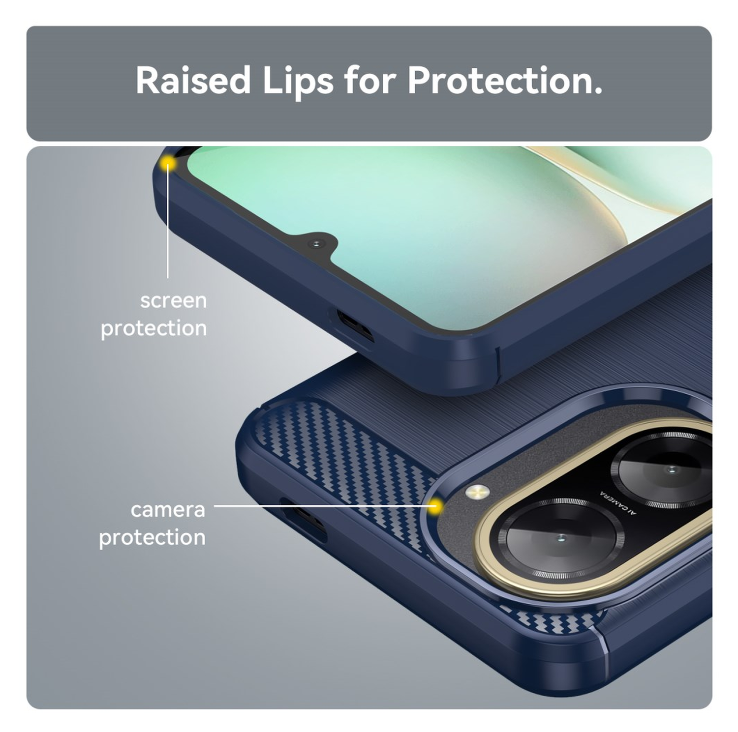 Xiaomi Redmi A5 Hoesje Geborsteld TPU Flexibele Back Cover Blauw afbeelding 7