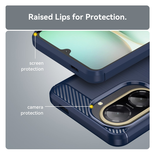 Xiaomi Redmi A5 Hoesje Geborsteld TPU Flexibele Back Cover Blauw afbeelding 7