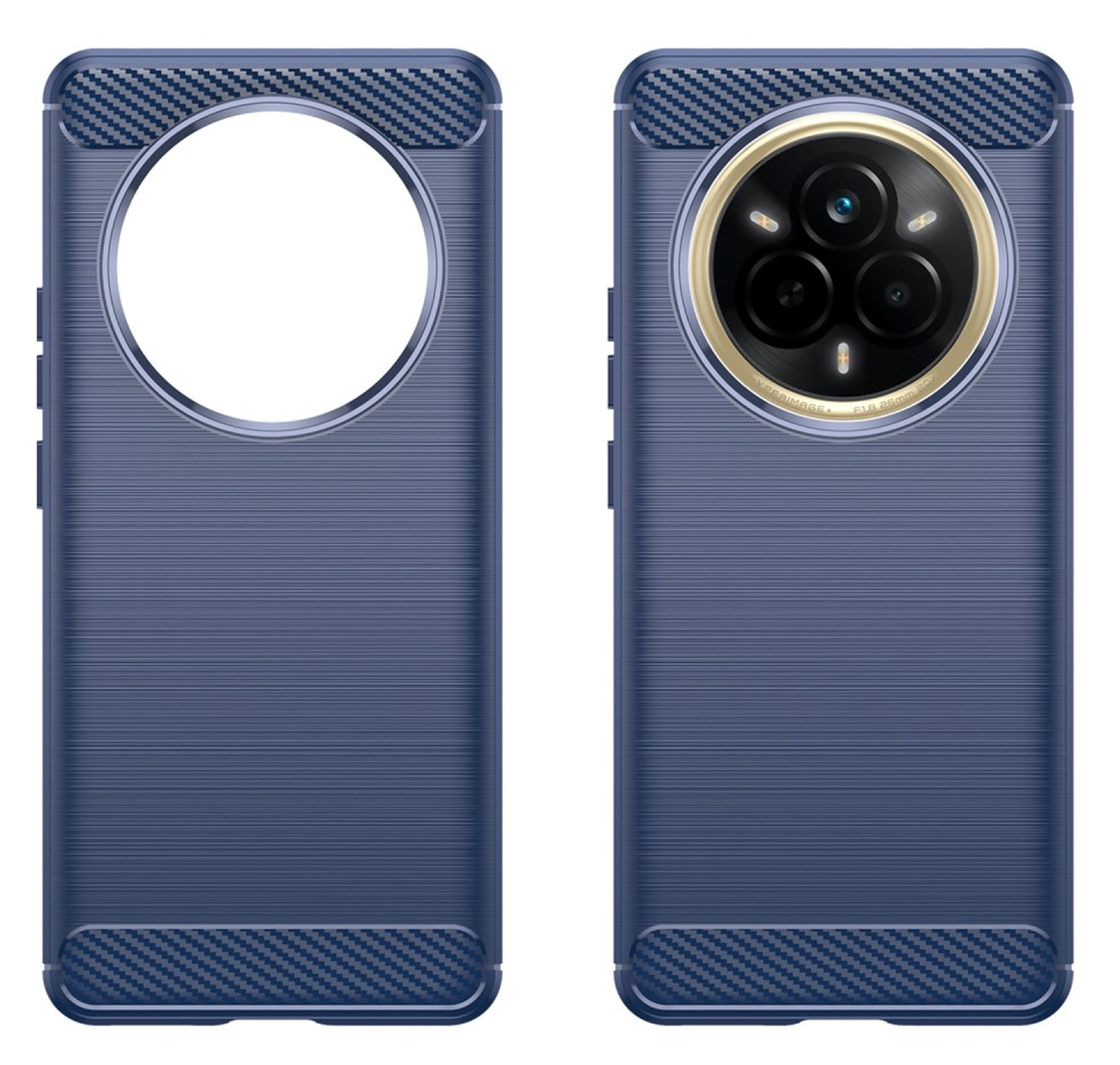 Realme 14 Pro Hoesje Geborsteld TPU Flexibele Back Cover Blauw afbeelding 2