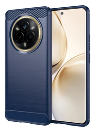 Realme 14 Pro Hoesje Geborsteld TPU Flexibele Back Cover Blauw afbeelding