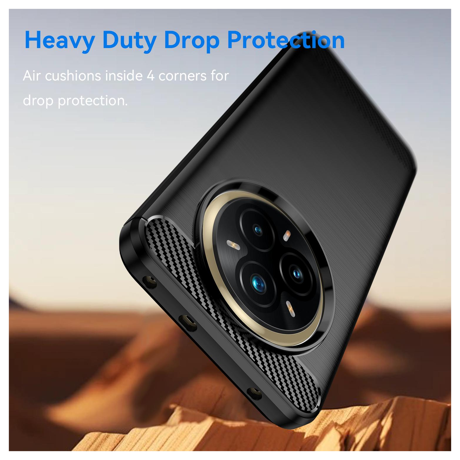 Realme 14 Pro Plus Hoesje Geborsteld TPU Flexibele Back Cover Zwart afbeelding 2
