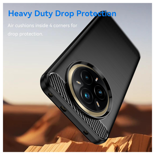 Realme 14 Pro Plus Hoesje Geborsteld TPU Flexibele Back Cover Zwart afbeelding 2