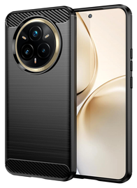 Realme 14 Pro Plus Hoesje Geborsteld TPU Flexibele Back Cover Zwart afbeelding