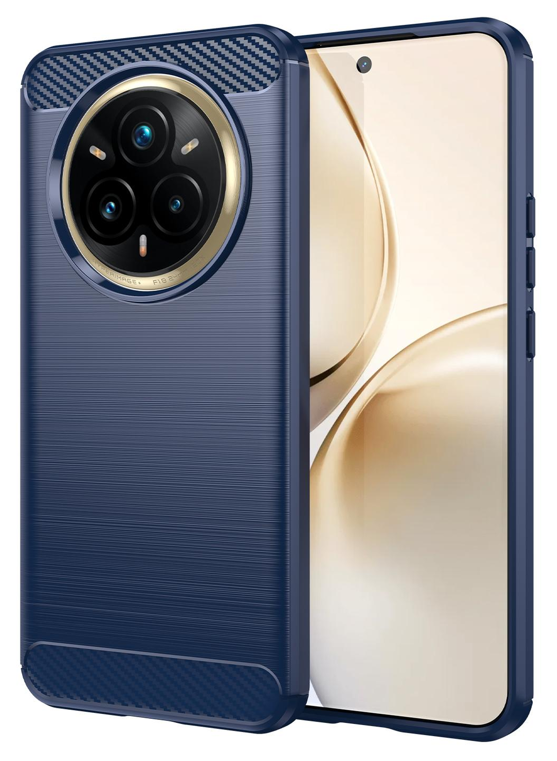 Realme 14 Pro Plus Hoesje Geborsteld TPU Flexibele Back Cover Blauw afbeelding 1