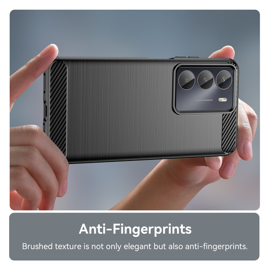 Realme 14X Hoesje Geborsteld TPU Flexibele Back Cover Zwart afbeelding 6