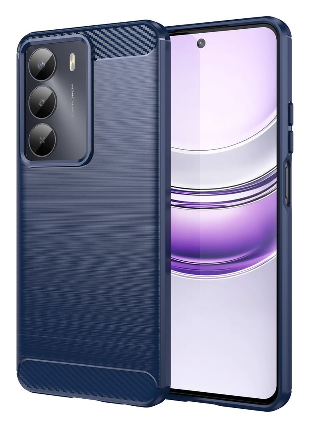 Realme 14X Hoesje Geborsteld TPU Flexibele Back Cover Blauw afbeelding 1