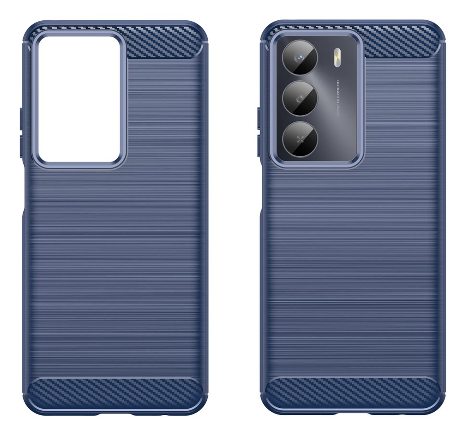 Realme 14X Hoesje Geborsteld TPU Flexibele Back Cover Blauw afbeelding 2