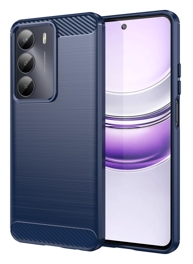 Realme 14X Hoesje Geborsteld TPU Flexibele Back Cover Blauw afbeelding 1