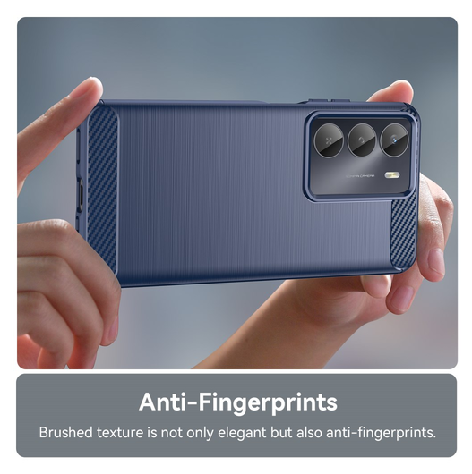 Realme 14X Hoesje Geborsteld TPU Flexibele Back Cover Blauw afbeelding 6
