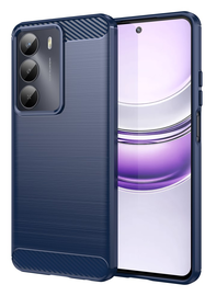 Realme 14X Hoesje Geborsteld TPU Flexibele Back Cover Blauw