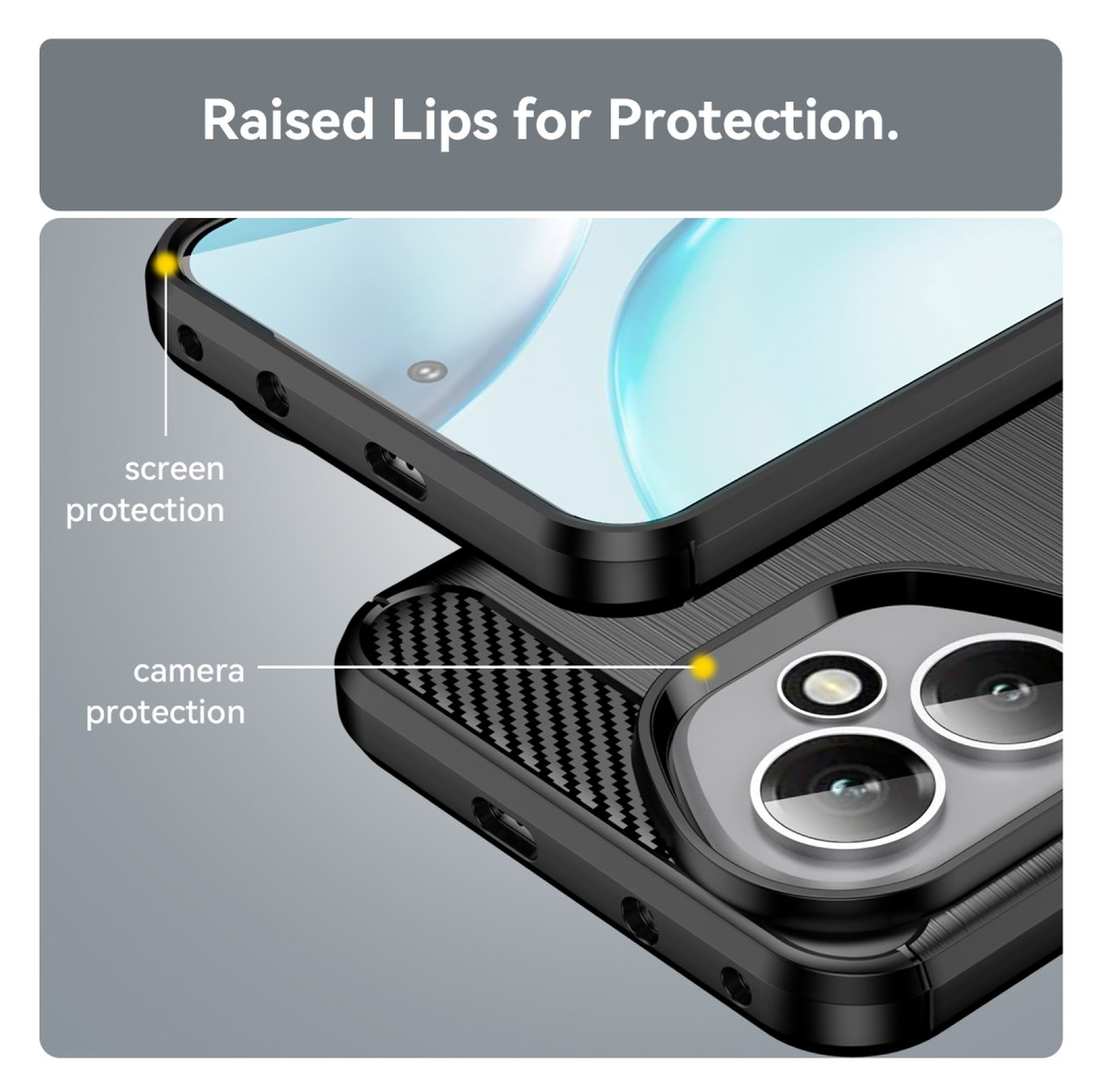 Honor 400 Hoesje Geborsteld TPU Flexibele Back Cover Zwart afbeelding 6