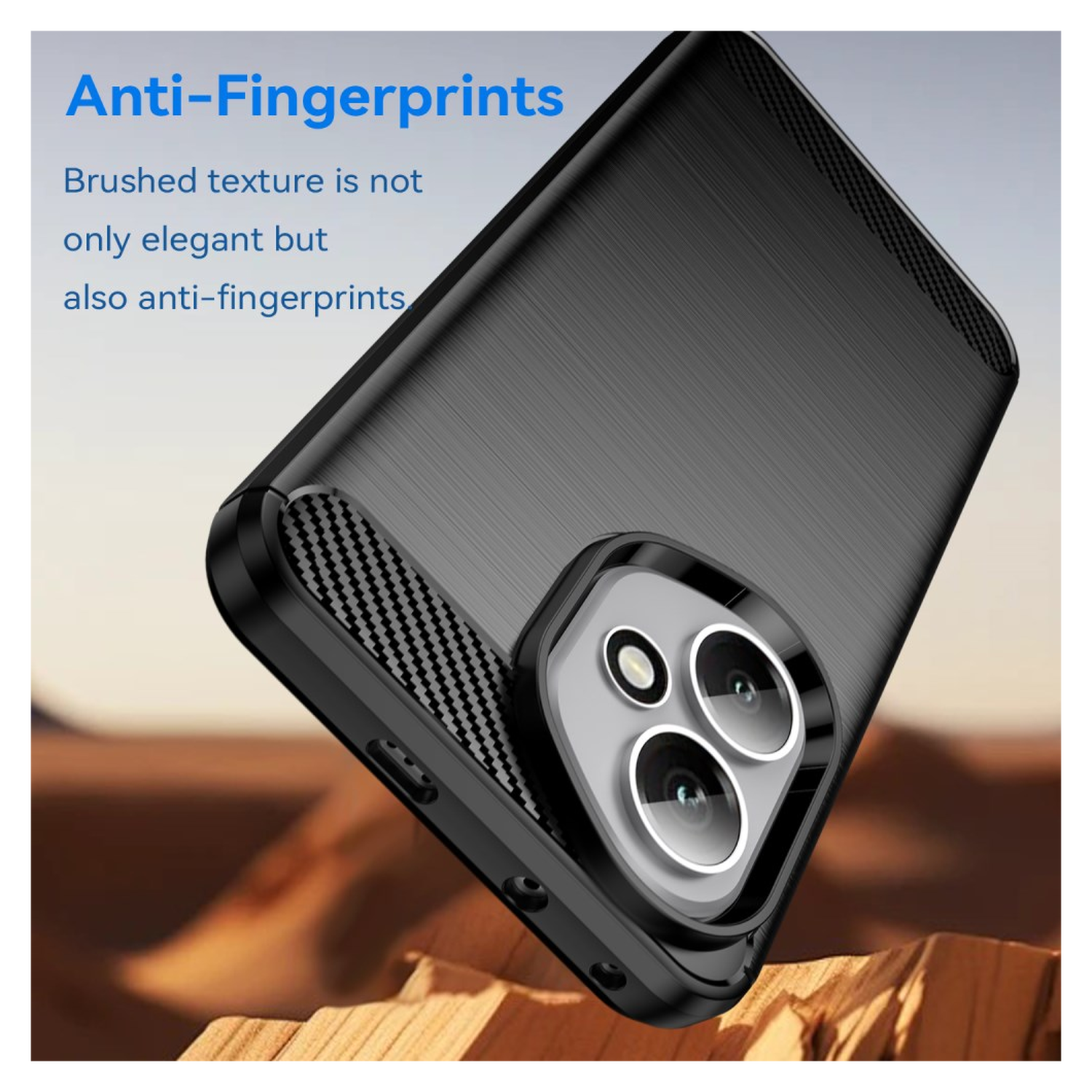 Honor 400 Hoesje Geborsteld TPU Flexibele Back Cover Zwart afbeelding 7