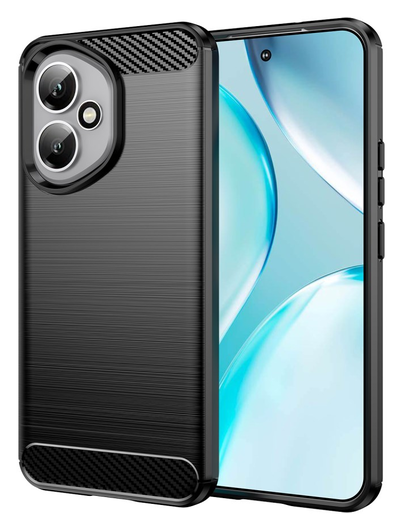 Honor 400 Hoesje Geborsteld TPU Flexibele Back Cover Zwart afbeelding 1
