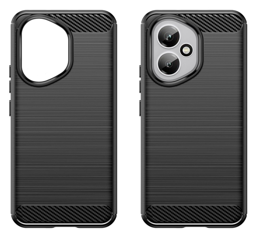 Honor 400 Hoesje Geborsteld TPU Flexibele Back Cover Zwart afbeelding 2