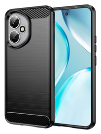Honor 400 Hoesje Geborsteld TPU Flexibele Back Cover Zwart afbeelding