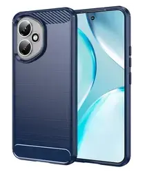 Honor 400 Hoesje Geborsteld TPU Flexibele Back Cover Blauw afbeelding