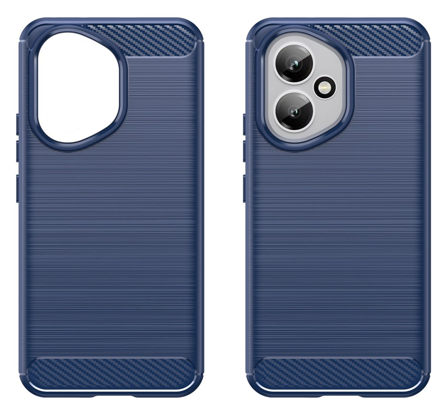 Honor 400 Hoesje Geborsteld TPU Flexibele Back Cover Blauw afbeelding 2